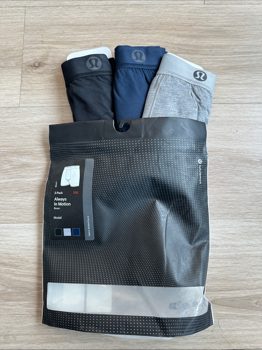 lululemon athletica 3-Pack Boxer Briefs - Black, Navy, Gray Always In Motion